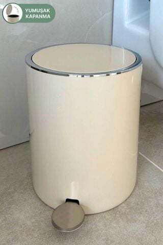 Primanova Lenox Bej 5lt Ofis Çöp Kovası M-E66-09