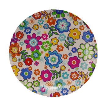 Koopman 8 Adet Çiçek Desenli Karton  Tabak