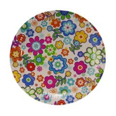 Koopman 8 Adet Çiçek Desenli Karton  Tabak