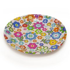 Koopman 8 Adet Çiçek Desenli Karton  Tabak