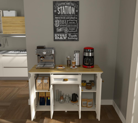 Misto Kahve Dolabı 125 cm FRN-21034 ( ANTALYA MERKEZ İÇİN TESLİMAT )
