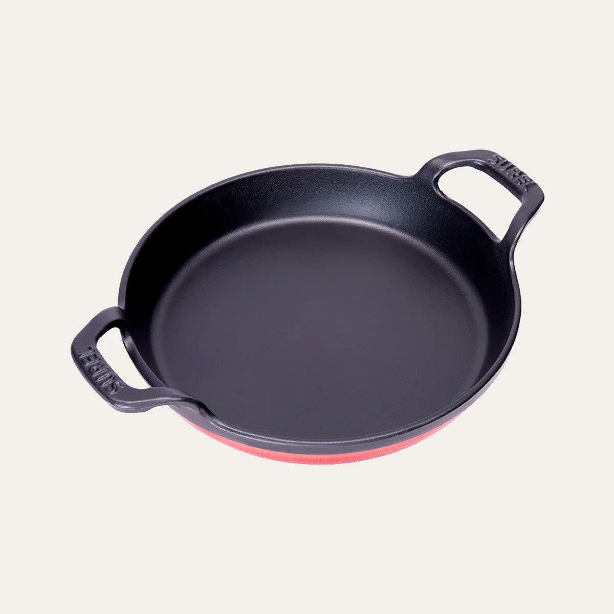 Sürel Demir Döküm Kulplu Sahan Kırmızı 22cm