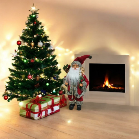 T.Concept Dekoratif Zilli Noel Baba Yılbaşı Figürü 30 cm
