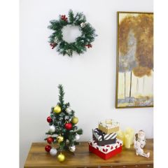 T.Concept Yılbaşı Ön Kapı Süsü Yeni Yıl Noel Dekorasyon Çam Ağacı Çelengi