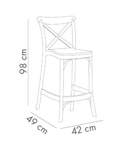 Capri Bar Sandalyesi 65cm Siyah