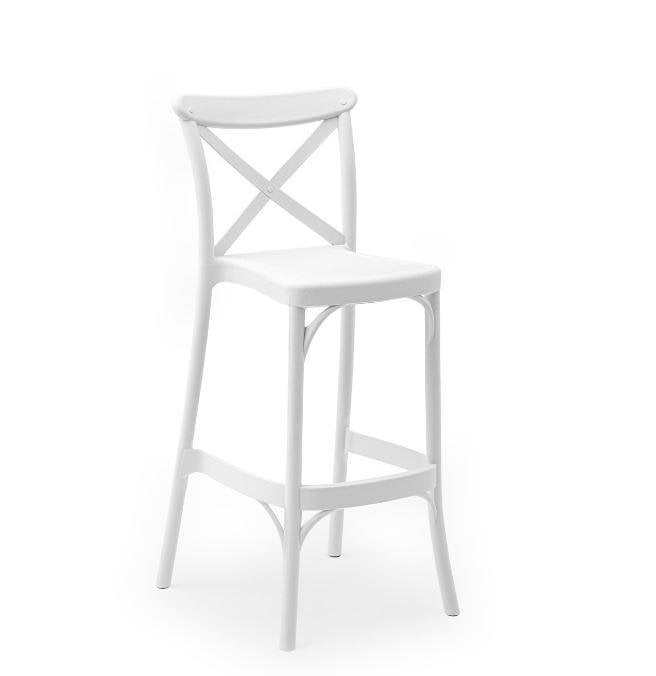 Capri Bar Sandalyesi 75cm Süt Beyaz