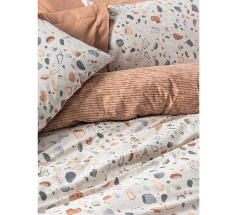 Cotton Box Minimal Tek Kişilik Nevresim Takımı Oniks Karamel
