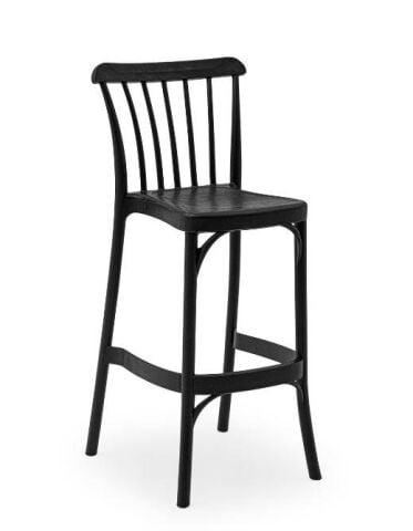 Gozo Bar Sandalye 75cm Siyah