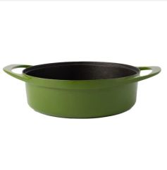 Sürel Pot Art Sığ Döküm Tencere Yeşil 26 cm