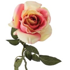 Tmall Home Design Pembe ve Beyaz Gül (Yapay Çiçek) 66 cm