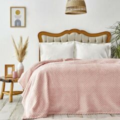 Merinos Pearl Çift Kişilik Tomurcuk Battaniye Pudra 200*220