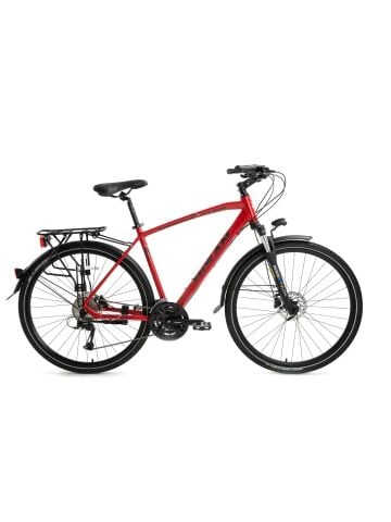 Bisan TRX 8500 CITY 28 jant 24 Vites 700C 54K Şehir Bisikleti Mat Kırmızı Siyah