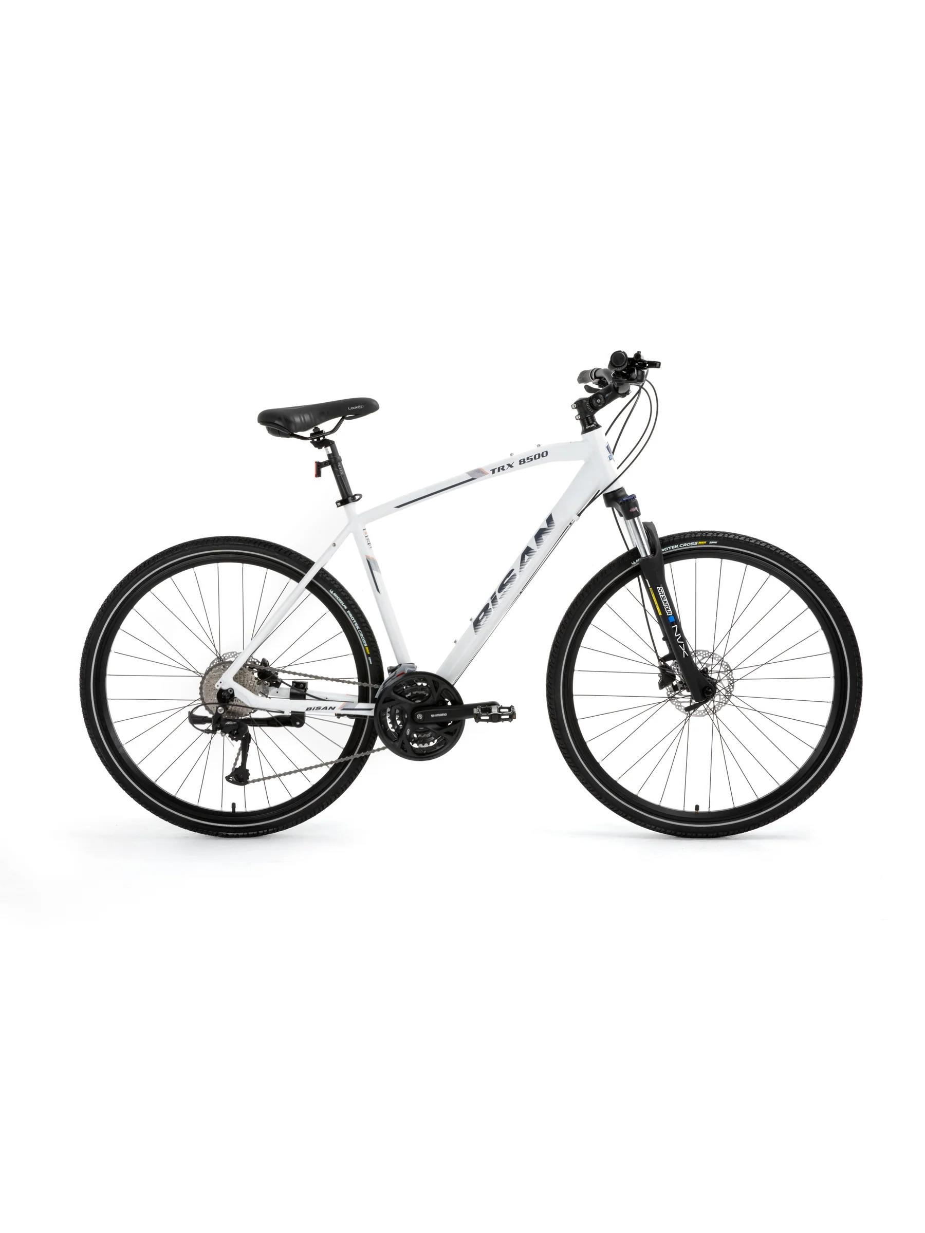 Bisan TRX 8500 28 Jant 24 Vites 700C 54K Şehir Bisikleti Mat Beyaz Lacivert