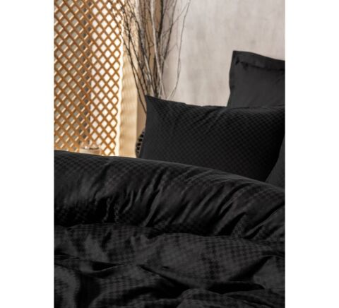 Cotton Box Plain Çift Kişilik Nevresim Takımı Siyah