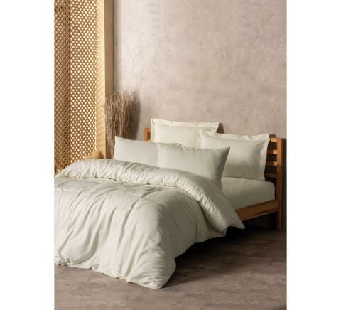 Cotton Box Plain Tek Kişilik Nevresim Takımı Krem