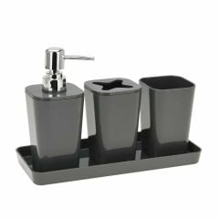 T.Concept Banyo Seti 4 Parça Gri