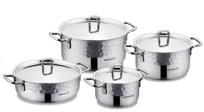 Korkmaz Erna 8 Parça Inox Tencere Seti A1963-1