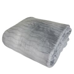 Merinos Dream Home Çift Kişilik Yumuşak Polar Battaniye Set Gri 220*240