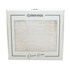 Merinos Dream Home Çift Kişilik Yumuşak Polar Battaniye Set Krem 220*240