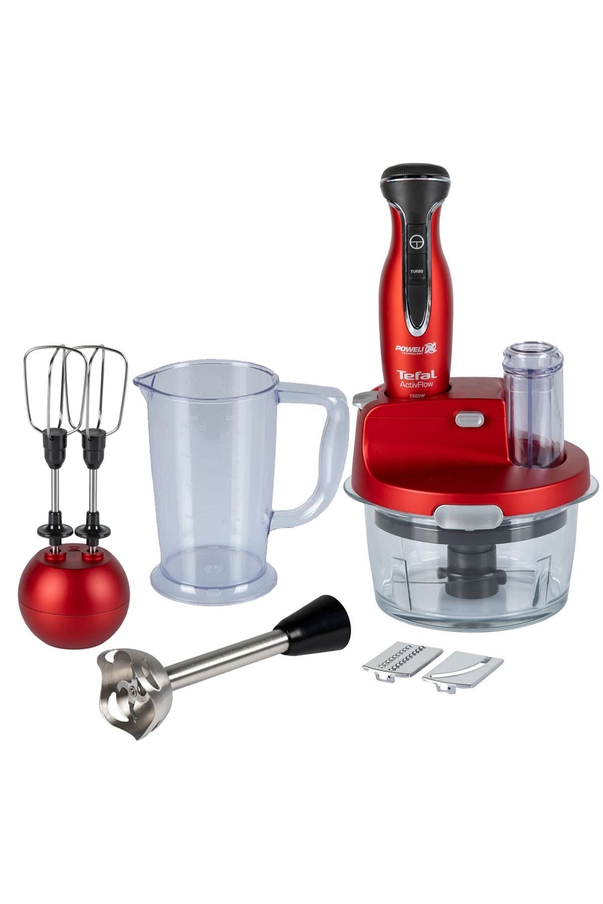 TEFAL Powelix Activflow Expert 1500 Watt Blender Seti - Kırmızı