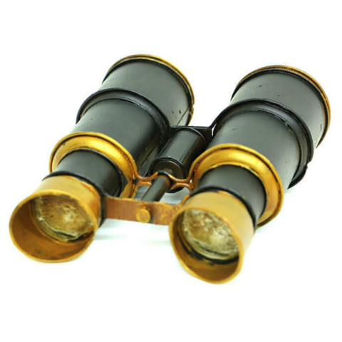 T.Concept Dekoratif Dayanıklı  Metal Dürbün Siyah-Gold Renk C0277
