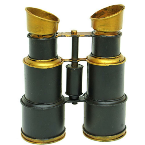 T.Concept Dekoratif Dayanıklı  Metal Dürbün Siyah-Gold Renk C0277