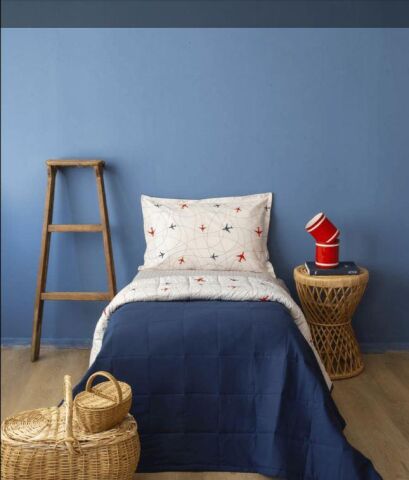 Apricitas Home Plane Tek Kişilik Yatak Örtülü Set AP83T00010034