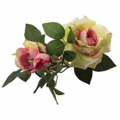 Tmall Home Açık Yeşil ve Pembe Gül (Yapay Çicek) 64 cm