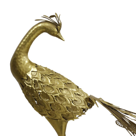 T.Concept Dekoratif Dayanıklı Metal Tavus Kuşu Aksesuar Gold Renk
