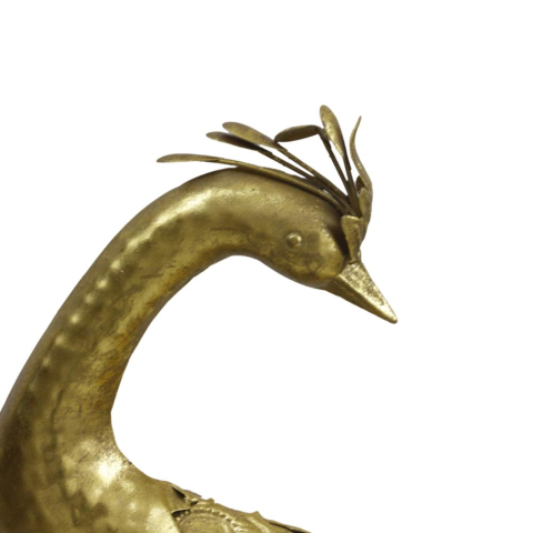 T.Concept Dekoratif Dayanıklı Metal Tavus Kuşu Aksesuar Gold Renk
