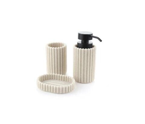 CN-56802 3lü Mermer Polyester Banyo Seti