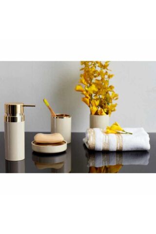Prima Nova Lenox 5 Parça Banyo Seti Bej Altın M-sas03-09a