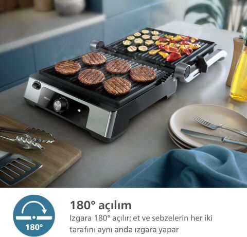 Philips 5000 Serisi Izgara ve Tost Makinesi Çıkarılabilir Yapışmaz Yüzeyli HD6301/90