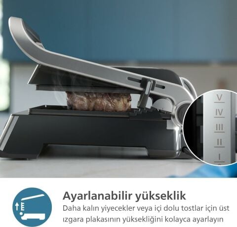 Philips 5000 Serisi Izgara ve Tost Makinesi Çıkarılabilir Yapışmaz Yüzeyli HD6301/90