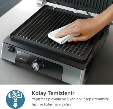 Philips 5000 Serisi Izgara ve Tost Makinesi Çıkarılabilir Yapışmaz Yüzeyli HD6301/90