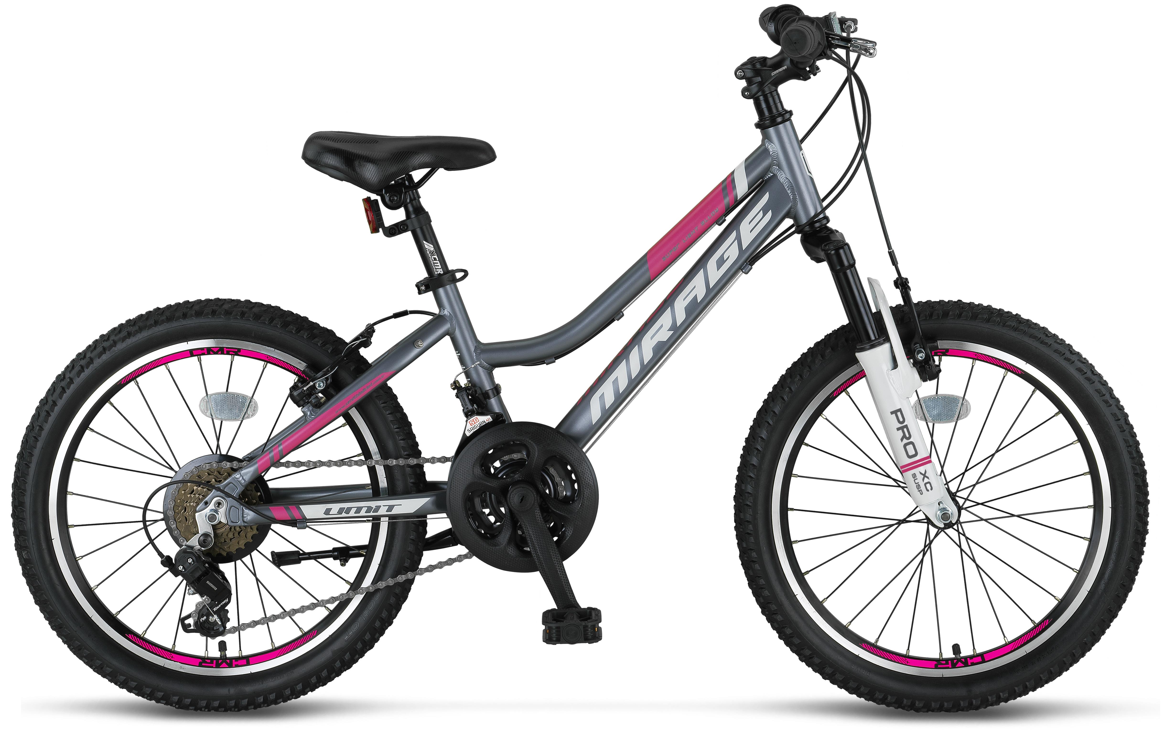 Ümit Mirage 20 Jant V Fren 18 Vites Çocuk Bisikleti Antrasit Pembe