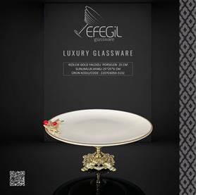 Kızılcık Gold Por.25cm Ayaklı Sunumluk ( ANTALYA MERKEZ TESLİMAT )
