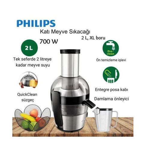 Philips HR1863/20 Viva Collection Katı Meyve Sıkacağı