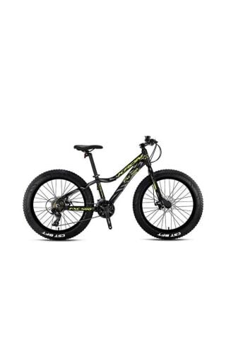 Kron FXC500 24 Jant 13K 21Vites M.Disk Fat Bike Mat Siyah Neon Sarı