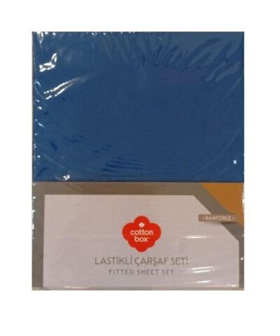 Cotton Box Lastikli Çarşaf + Yastık Kılıfı 200x200 Fitted Ranforce Kombin Renk