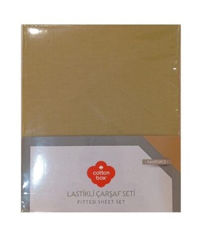Cotton Box Lastikli Çarşaf + Yastık Kılıfı 200x200 Fitted Ranforce Kombin Renk