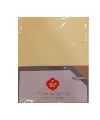 Cotton Box Lastikli Çarşaf + Yastık Kılıfı 200x200 Fitted Ranforce Kombin Renk