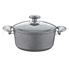 OMS Derin Granit Tencere Gri 22 cm 3110