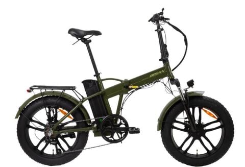 Bisan E-Folding F3 20 Jant 43 Cm Kadro Hidrolik Disk Fren 7 Vites Elektirkli Bisiklet Haki