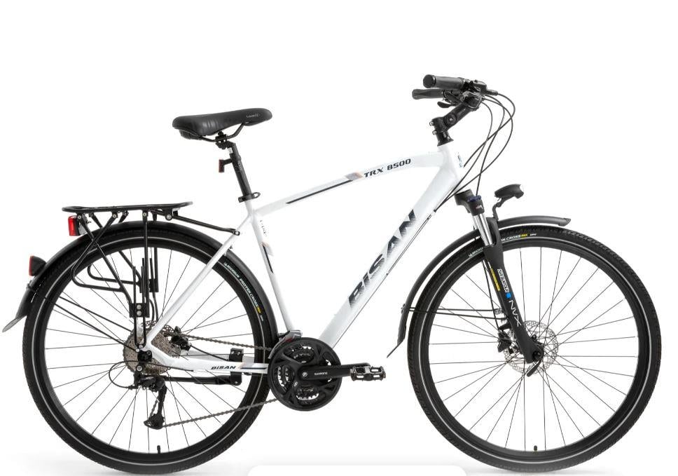 Bisan Trx 8500 City 700C 28 Jant 50 Cm Kadro Hidrolik Disk Fren Şehir Bisikleti Mat Beyaz Lacivert