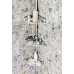 Aluminyum Köşe Rafı 3lü Yaylı M-N40-30