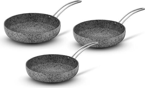 Brioni Stone-Age Terra 20 cm 24 cm 28 cm Tava Seti 3 Parça SH-303