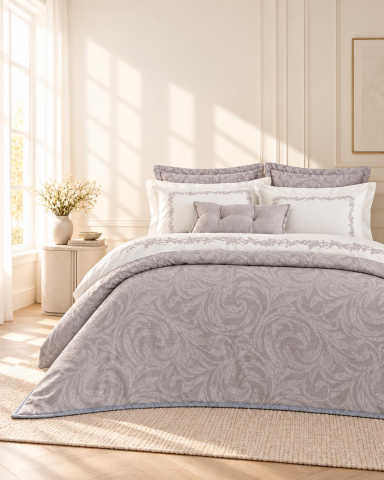 Apricitas Home Private Çeyiz Seti Çift Kişilik Lotus Gri