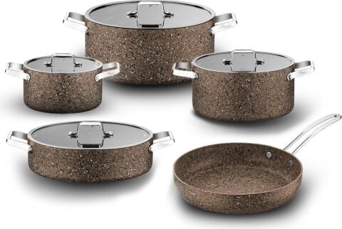 Brioni Stone-Age Terra 9 Parça Tencere Seti SHT-151
