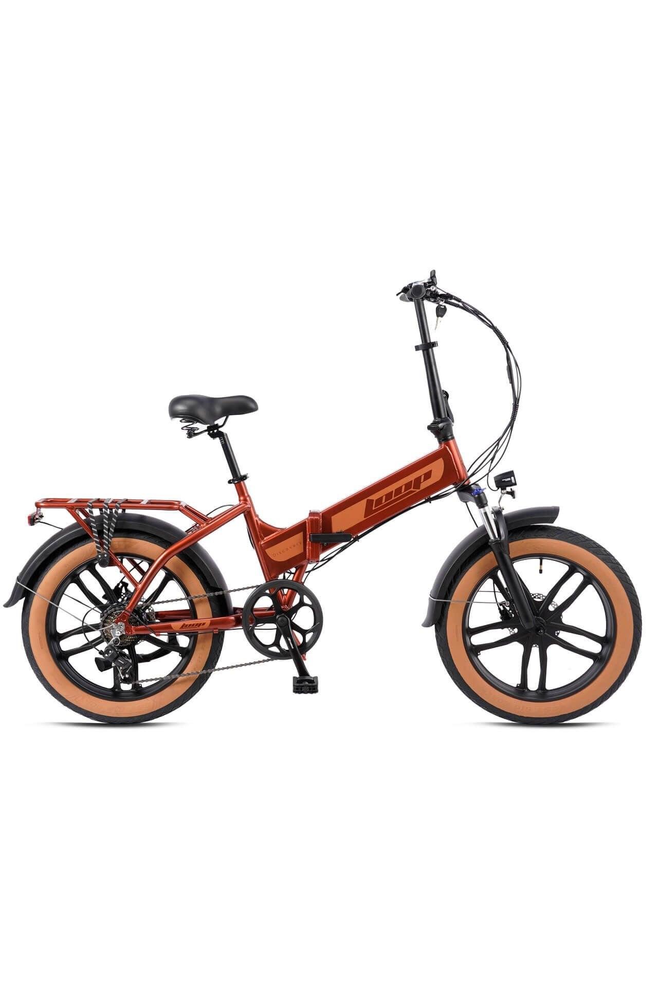 Dıscovery 20 Jant Katlanır 7 Vites H.Disk Elektrikli Bisiklet Bakır Açık Kahve